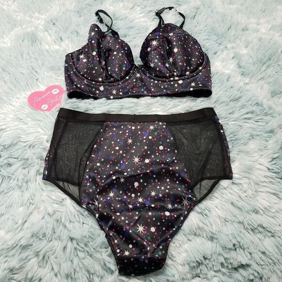 VS Very Sexy Stars Print Long Lined Demi Cheeky